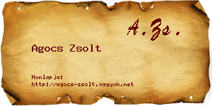 Agocs Zsolt névjegykártya